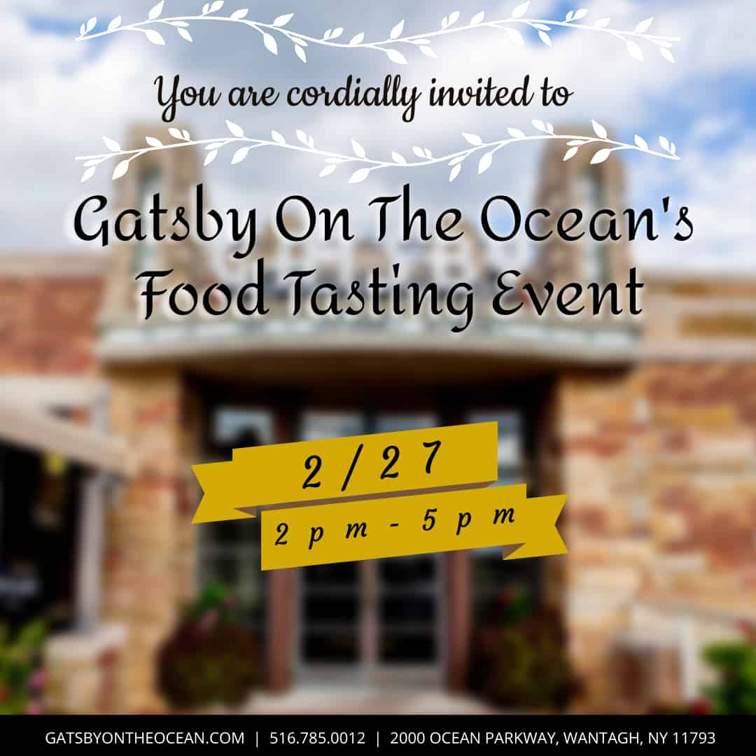 Gatsby On The Ocean Food tasting Event February 27th